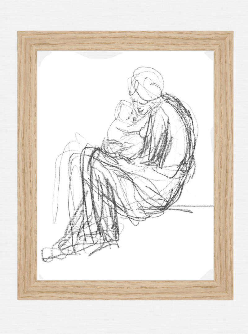 Mother & Child - HJART0112 - OAK - 8x10