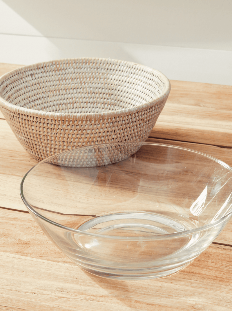Polly Rattan Serving Bowl - HJDRP0005 - GRY