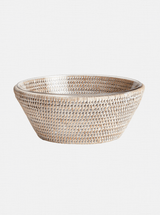 Polly Rattan Serving Bowl - HJDRP0005 - WHT