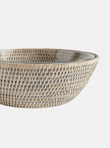 Polly Rattan Serving Bowl - HJDRP0005 - GRY