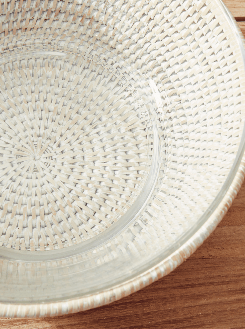 Polly Rattan Serving Bowl - HJDRP0005 - WHT