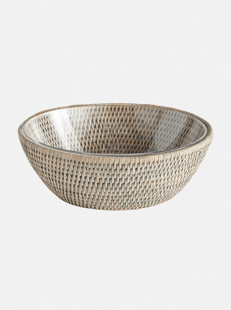 Polly Rattan Serving Bowl - HJDRP0005 - GRY