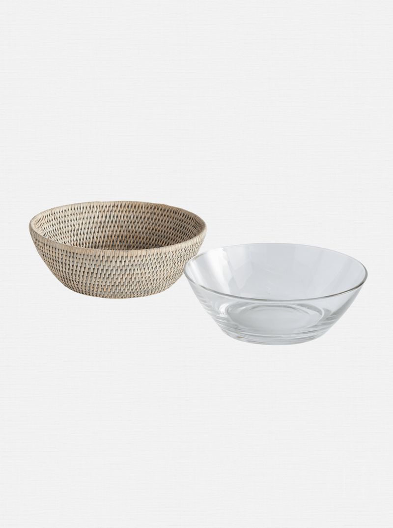 Polly Rattan Serving Bowl - HJDRP0005 - GRY