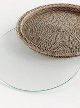 Polly Rattan Serving Platter - HJDRP0006 - GRY