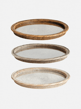 Polly Rattan Serving Platter - HJDRP0006 - GRY