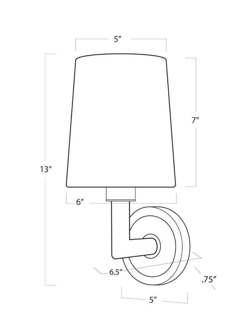 Preston Single Sconce - HJLHT0286 - BRS