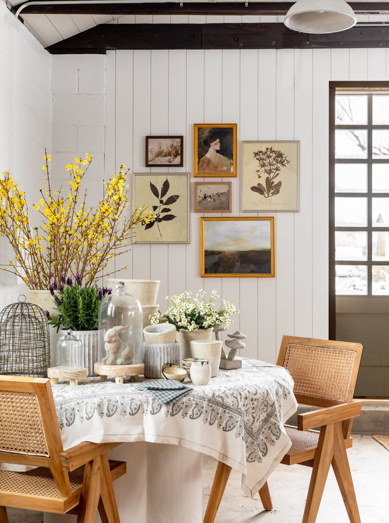 Slate Block Print Tablecloth - HJKIT0097 - OS