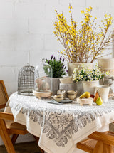 Slate Block Print Tablecloth - HJKIT0097 - OS