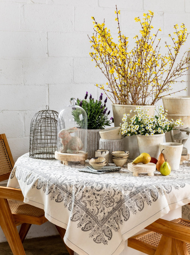 Slate Block Print Tablecloth - HJKIT0097 - OS