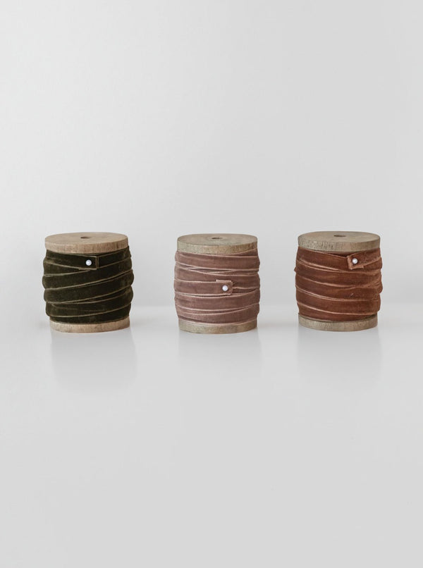 Velvet Ribbon & Spool - HJHOL0260 - SET