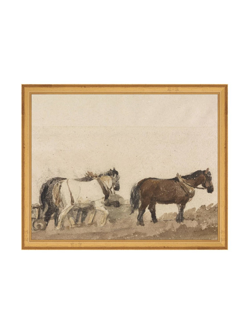Watercolor Horses - HJART0196 - GLD - 11x14