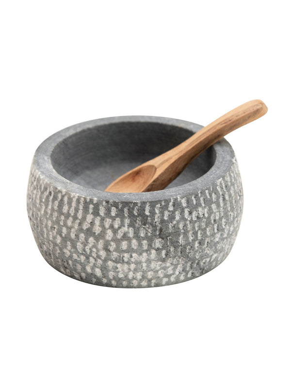 Granite Bowl & Spoon Set