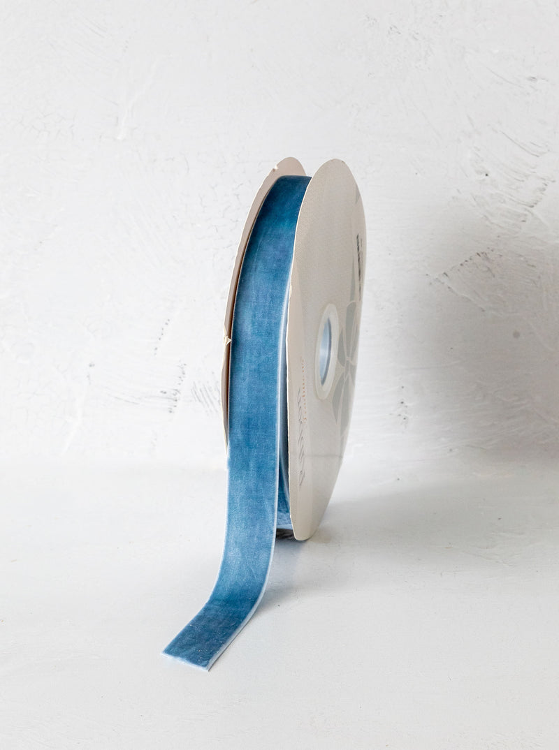 Antique Blue Velvet Ribbon