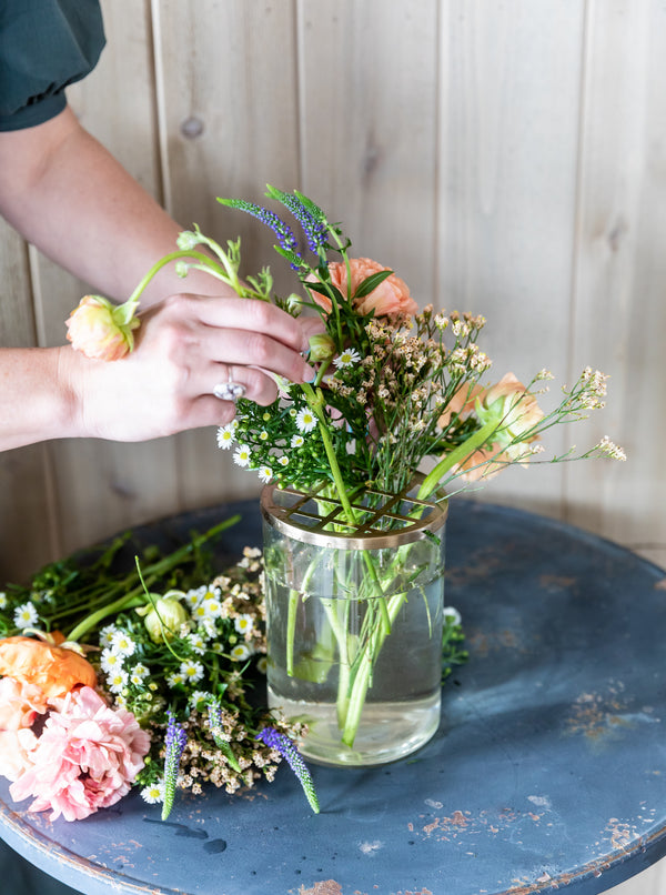 Brass Frog Flower Vase