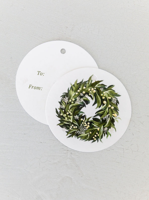 Festive Wreath Gift Tags | Set of 12