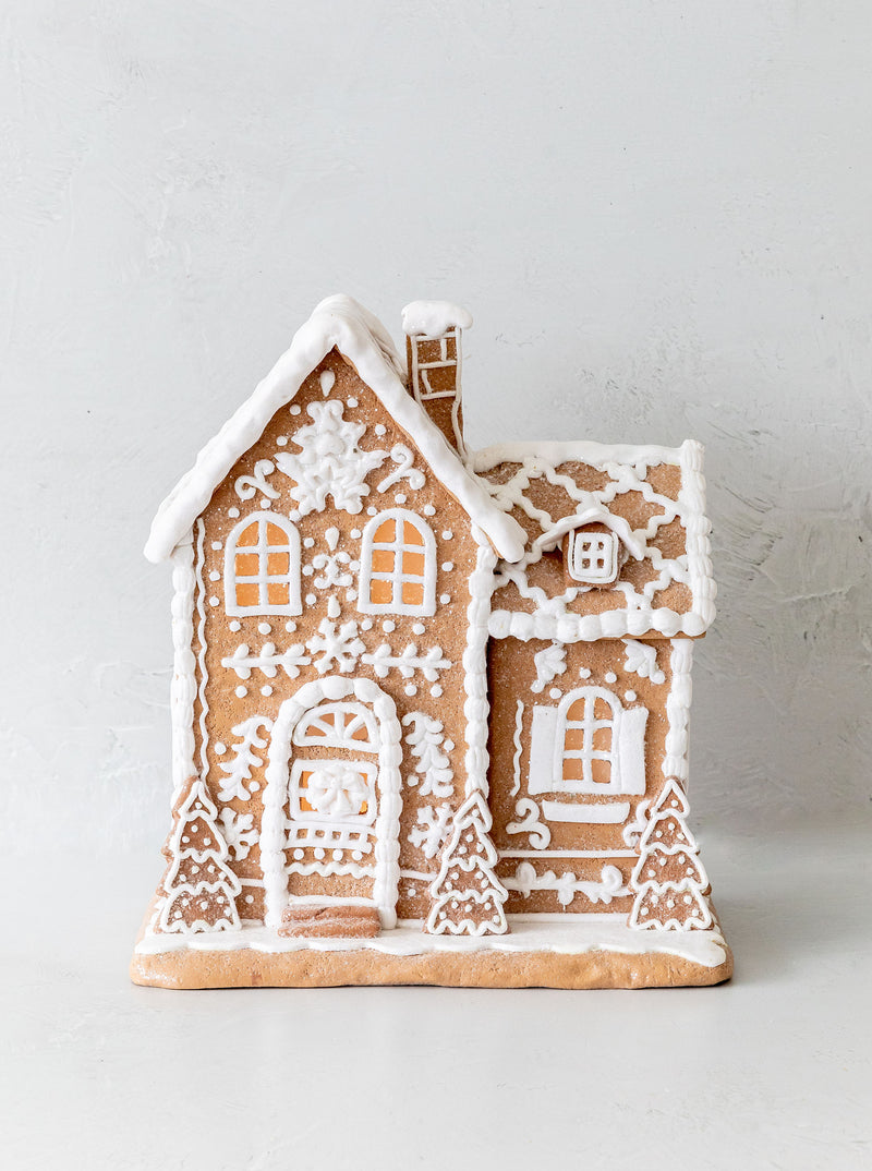 Lighted Gingerbread House