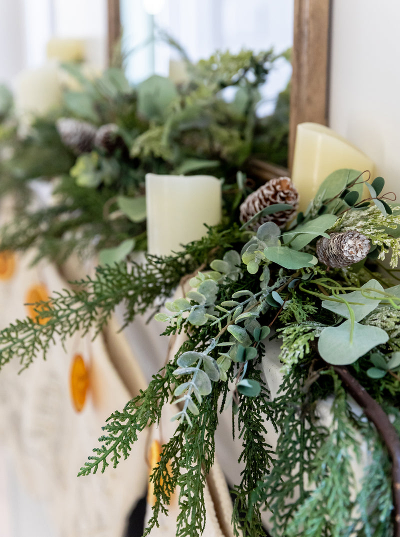 Faux Eucalyptus & Cedar Stem
