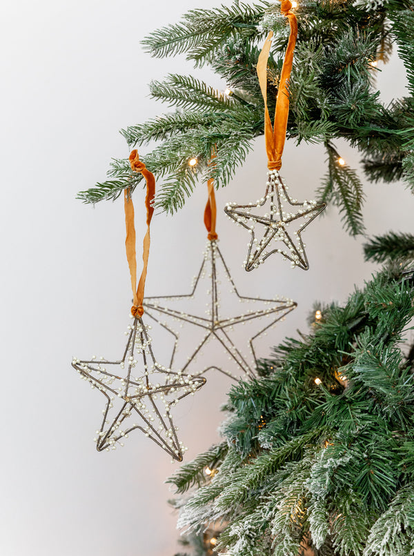 Beaded Star Ornaments | Set of 3