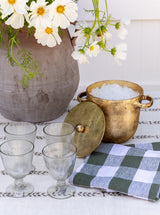 Olive Gingham Tea Towel