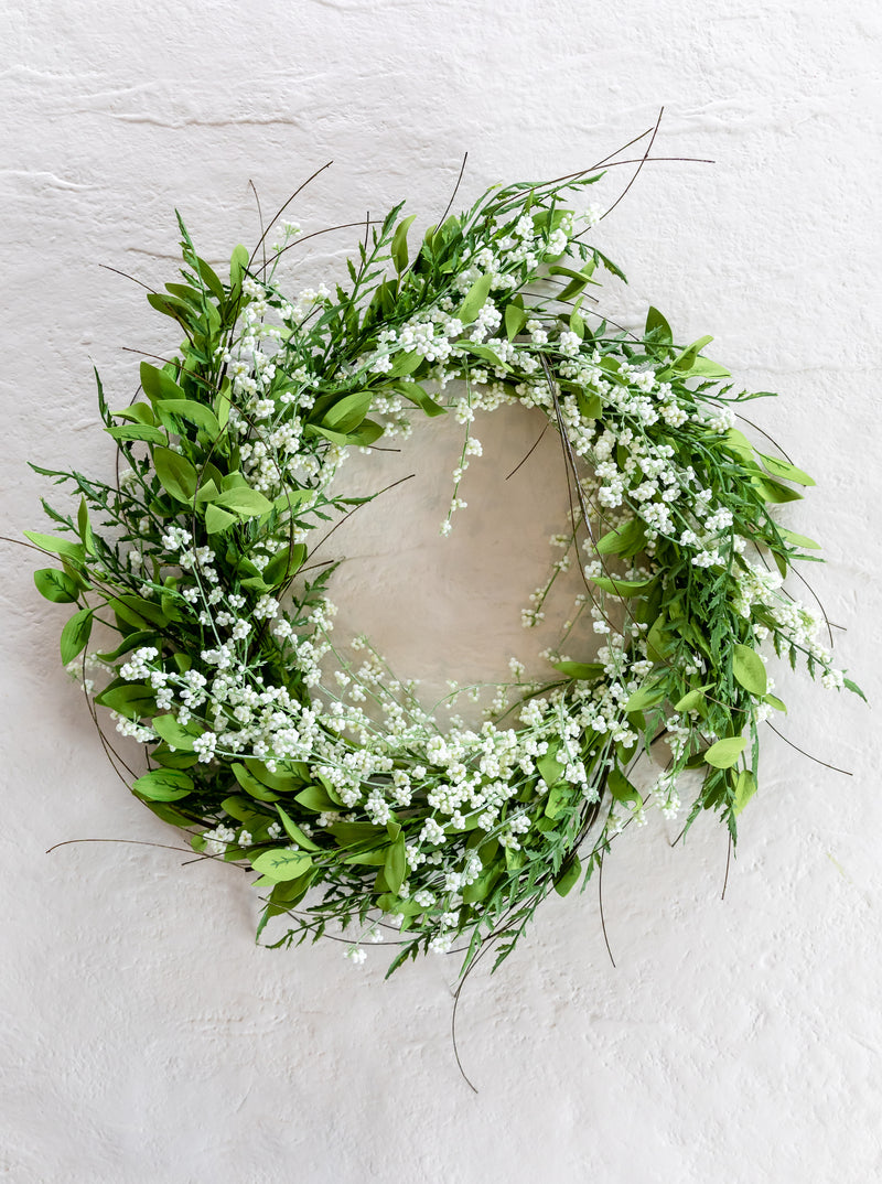 Faux White Berry Wreath