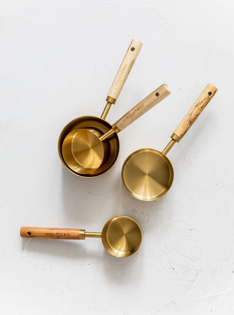 Copper & Brass Measuring Spoons & Cups Set