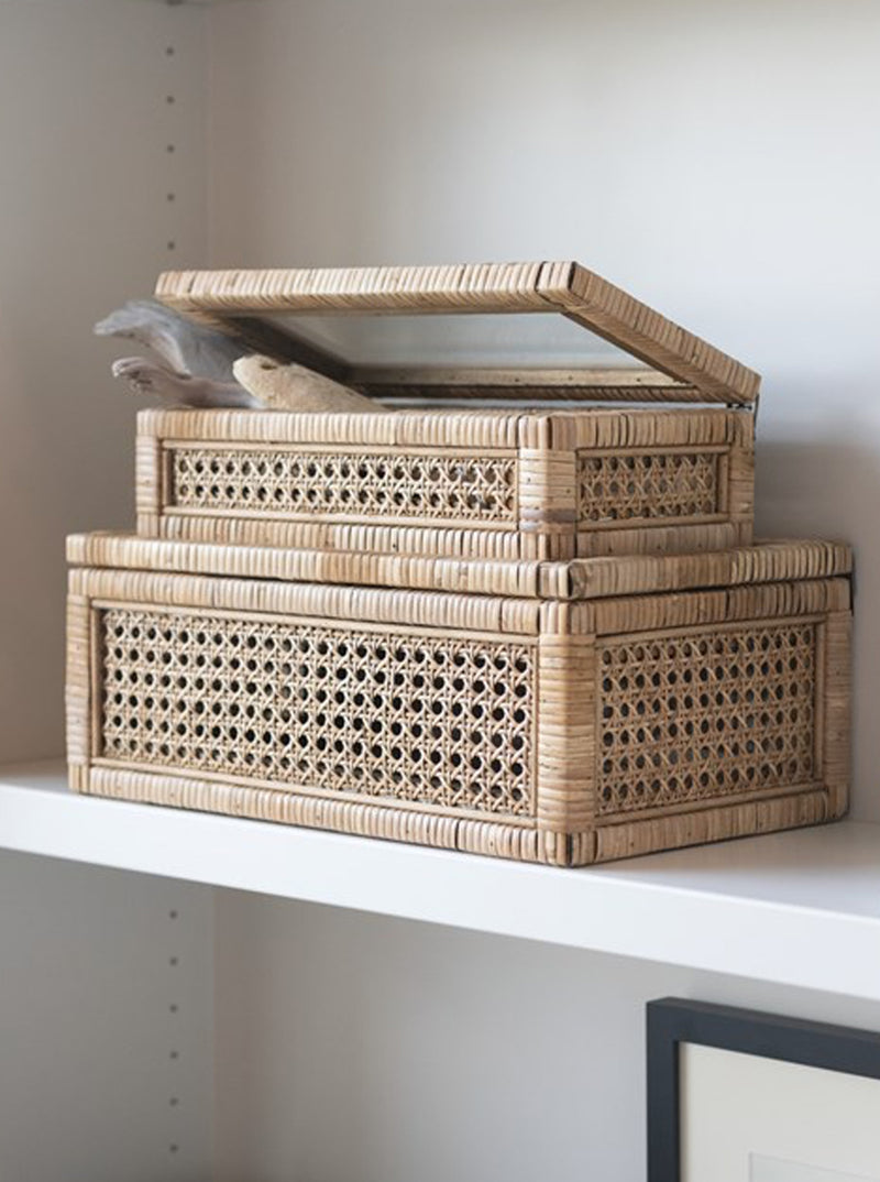 Rattan Display Boxes | Set of 2