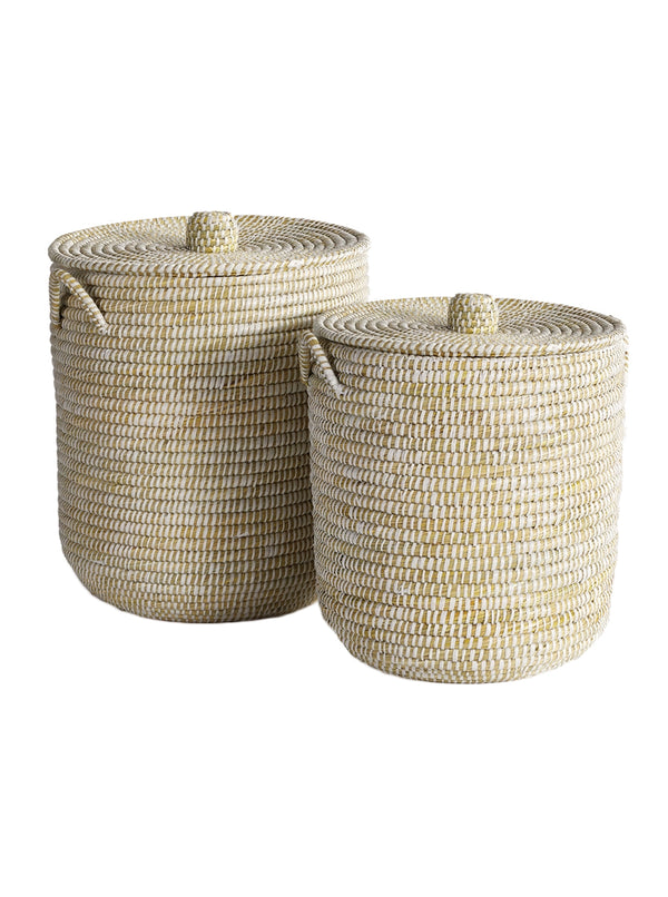Solomon Lidded Baskets | Set of 2