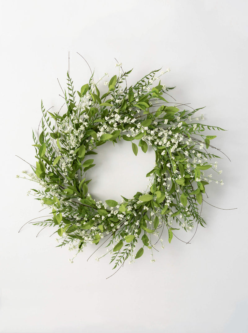Faux White Berry Wreath
