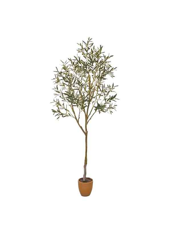 Potted 84" Faux Olive Tree